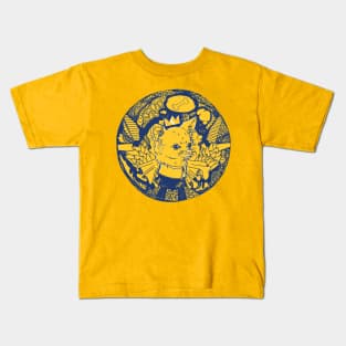 Navy Gold Circle of the Chihuahua Kids T-Shirt